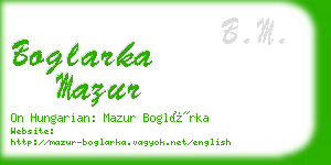 boglarka mazur business card
